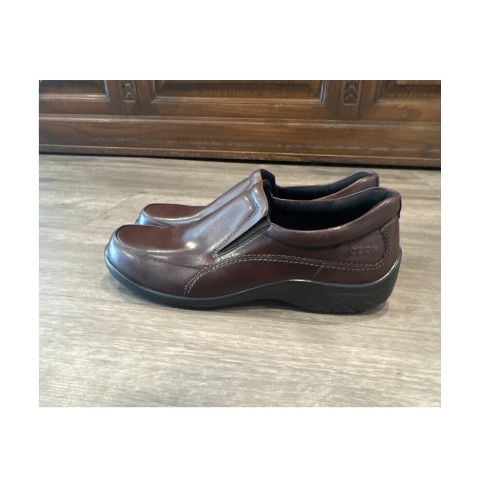 ecco Leather Light Shock Point Felicia Brown Slip On Shoes Women's EU 42 US 11